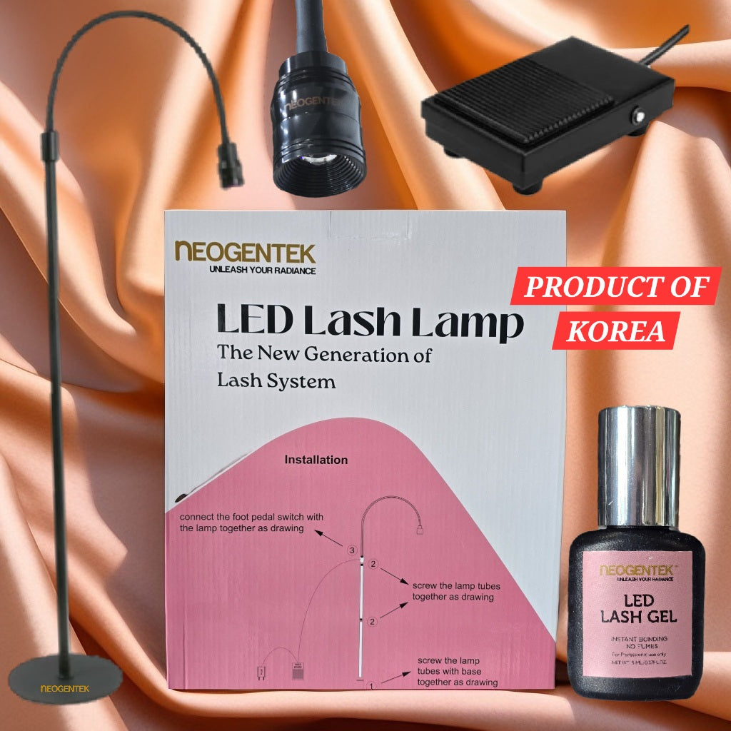 Neogentek LED Light Lash Extension system and LED Lash Gel