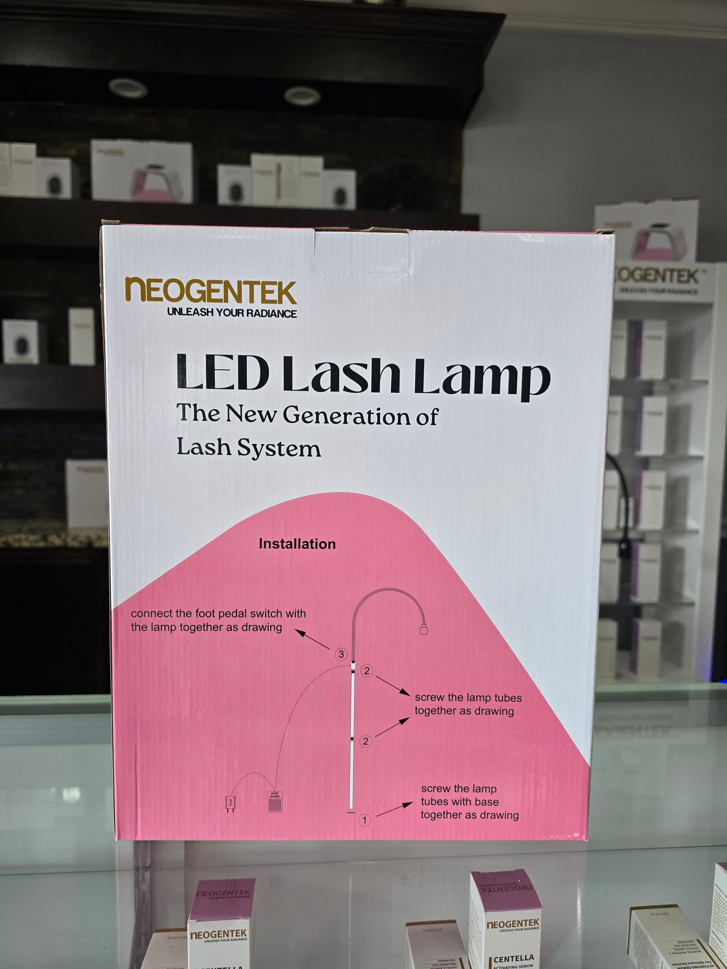 Neogentek LED Light Lash Extension system and LED Lash Gel