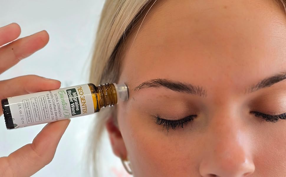 Migraine, Sinus Essential Oil Roller | Made From 7 Powerful Essential Oils | Natural Comfort & Relaxation Aromatherapy Roll-On for Headache, Sinus 10ml