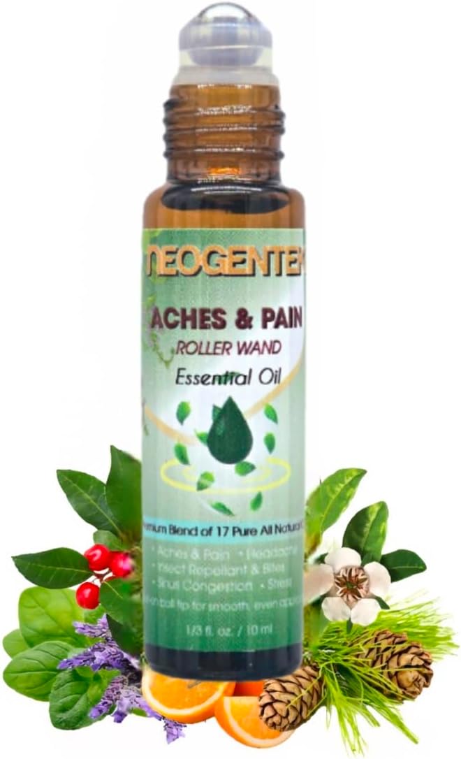 Neogentek Aches & Pains Essential Oil Blend - Made in USA - 10 ML