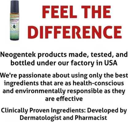 Neogentek Aches & Pains Essential Oil Blend - Made in USA - 10 ML
