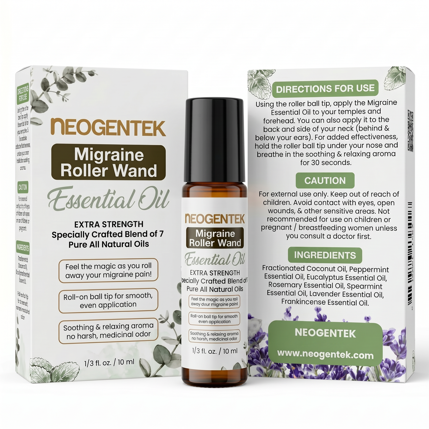 Migraine, Sinus Essential Oil Roller | Made in Usa - 10 ML
