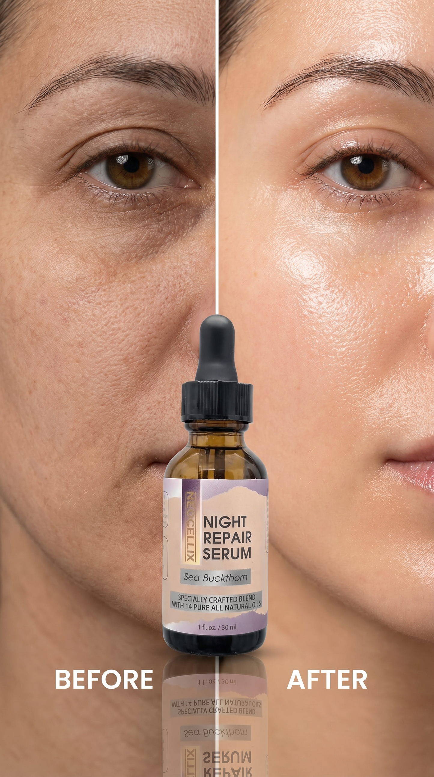 Night Repair Essential Oil Serum | Made in Usa - 1 Fl Oz