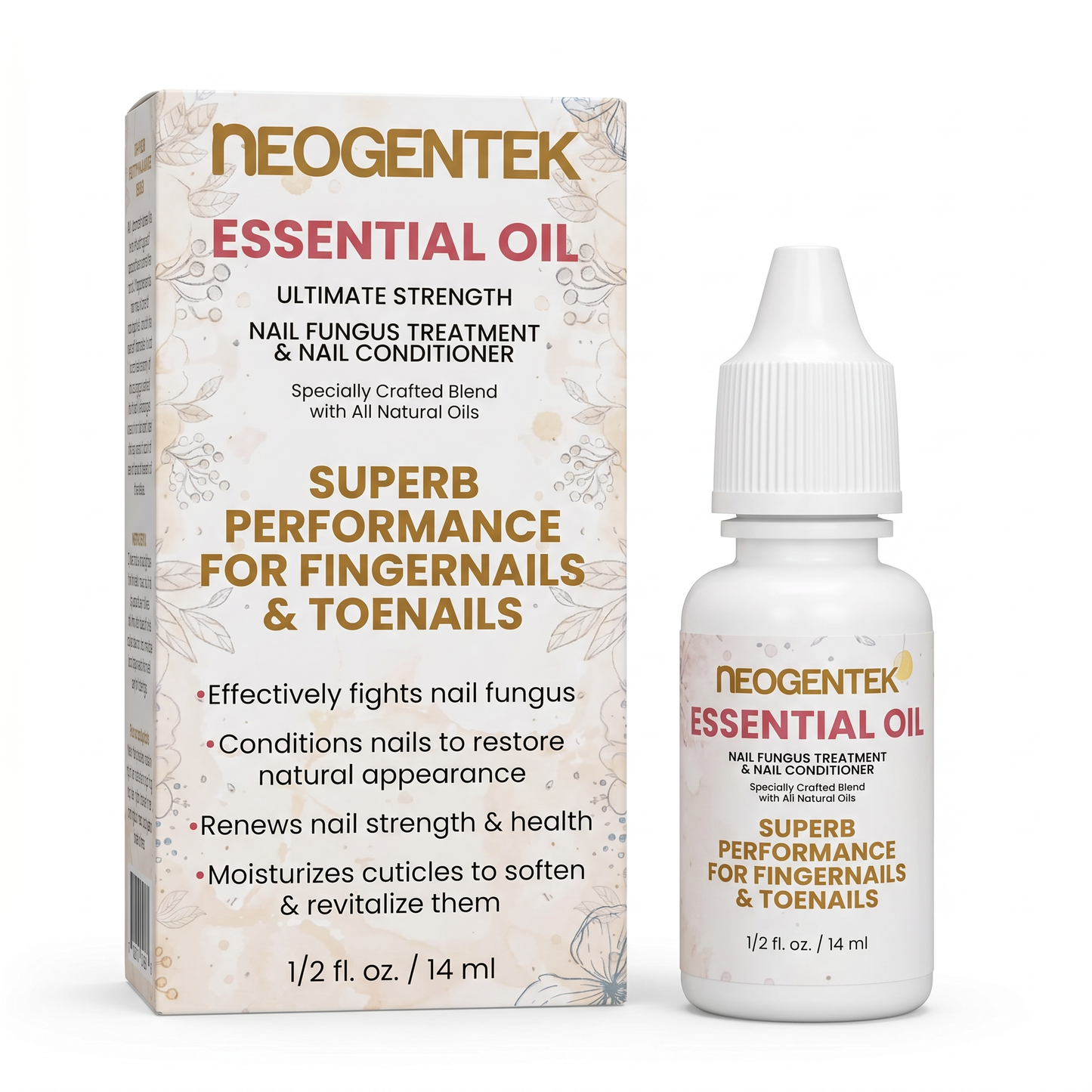 Neogentek Essential Oil Fight Nail Fungus I Made in USA - 14 ML