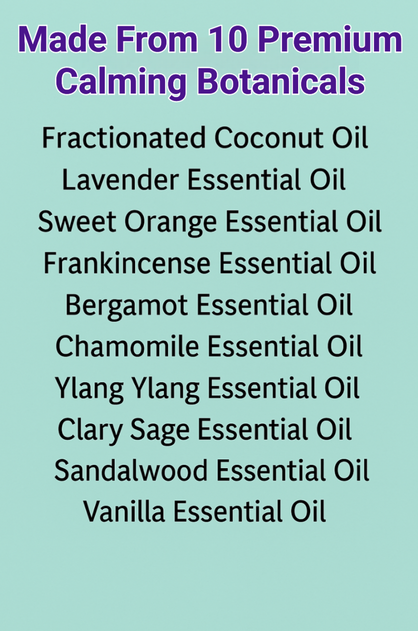 SoulEase Stress & Calm Essential Oil Roller – Made from 10 Premium Calming Botanicals – Soothing Floral • Warm Wood • Gentle Citrus – 100% Natural Essential Oils – Made in USA 10ML