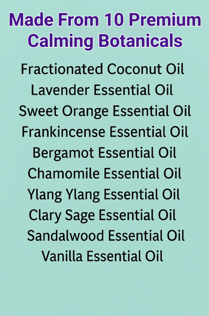 SoulEase Stress & Calm Essential Oil Roller – Made from 10 Premium Calming Botanicals – Soothing Floral • Warm Wood • Gentle Citrus – 100% Natural Essential Oils – Made in USA 10ML