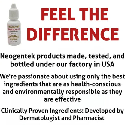 Neogentek Essential Oil Fight Nail Fungus I Made in USA | Pure Natural Ingredients I Ultimate Strength Superb Performance | Promotes Healthy Nail | Renew | Restore Weak & Discolored Nails 14 ML