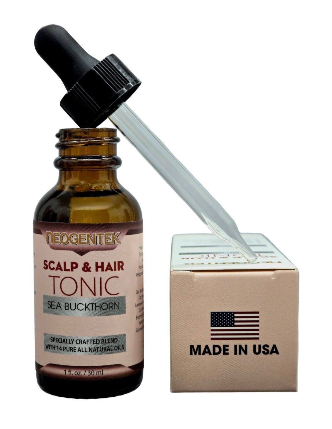 Hair & Scalp Tonic Essential Oil – Made from 14 Botanical Oils for Thicker, Fuller Hair • Root-Strengthening & Scalp-Nourishing Serum • Refreshing Herbal Formula – Made in USA -1 oz
