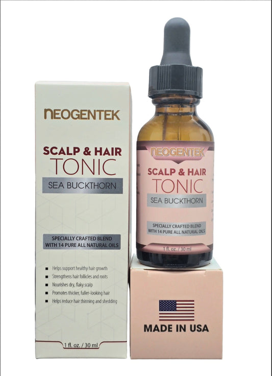 Hair & Scalp Tonic Essential Oil – Made from 14 Botanical Oils for Thicker, Fuller Hair • Root-Strengthening & Scalp-Nourishing Serum • Refreshing Herbal Formula – Made in USA -1 oz