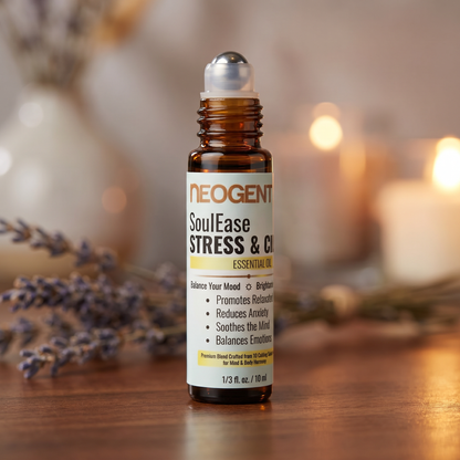 SoulEase Stress & Calm Essential Oil Roller | Made in USA -  10ML