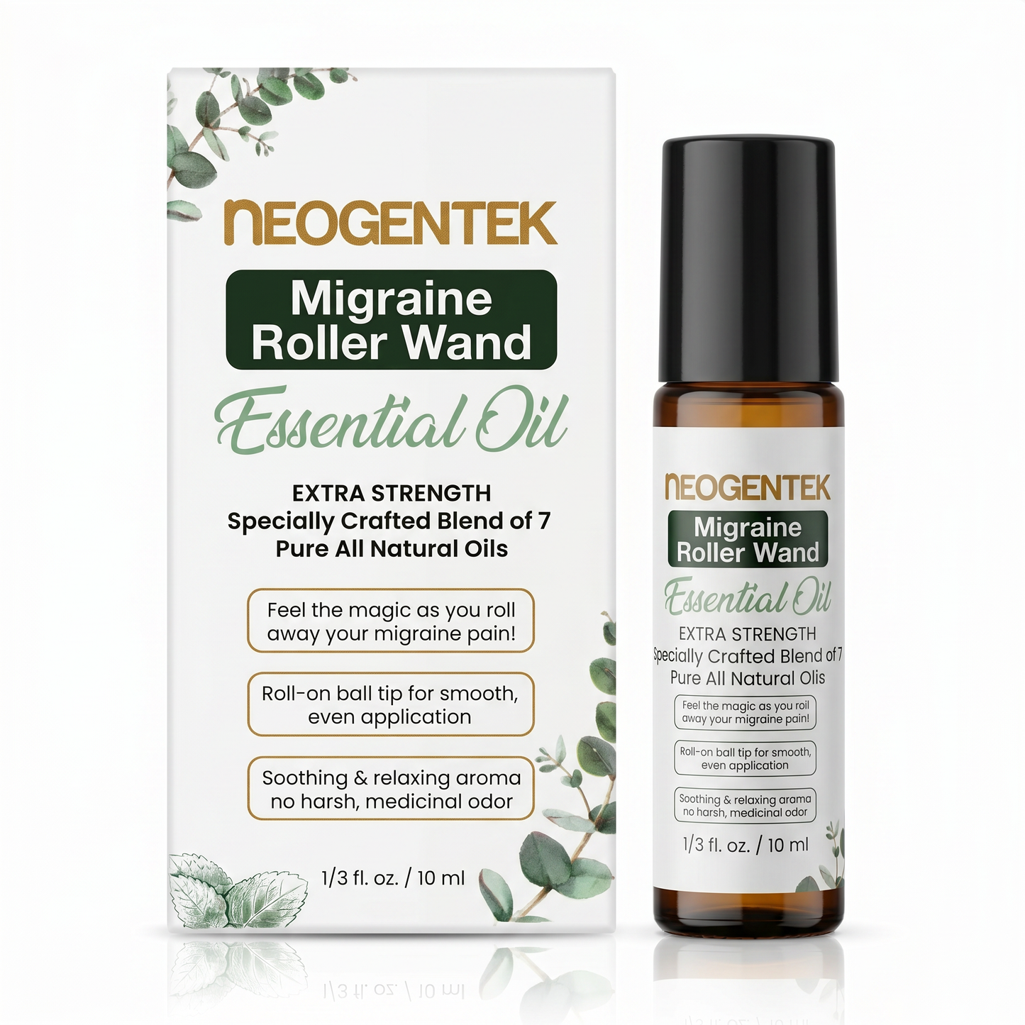 Migraine, Sinus Essential Oil Roller | Made in Usa - 10 ML