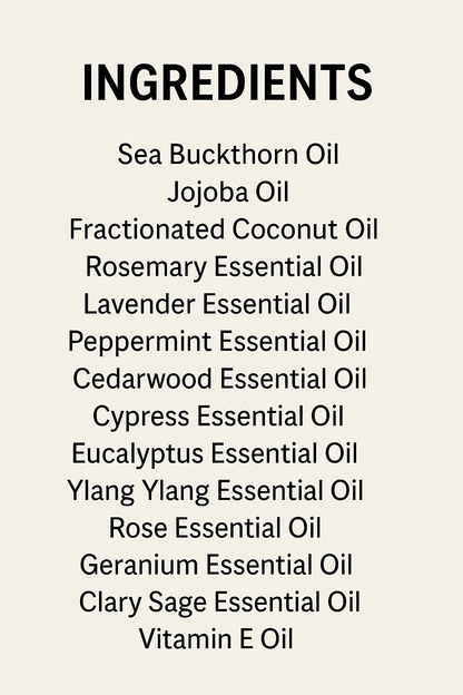 Hair & Scalp Tonic Essential Oil – Made from 14 Botanical Oils for Thicker, Fuller Hair • Root-Strengthening & Scalp-Nourishing Serum • Refreshing Herbal Formula – Made in USA -1 oz